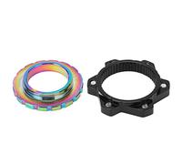 Rondelle de verrouillage de centerlock en aluminium lisse pour moyeu d'arbre de vélo de montagne résistant à la rouille adaptateur d'arbre (multicolore)