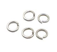 Rondelle de verrouillage fendue à ressort en acier au carbone nickelé GB93, joint élastique M2 .5 M3 M4 M5 M6 M8 M10 M12 M16(50pcs M4)