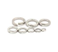 Rondelle de verrouillage fendue à ressort, joint élastique M1.6 M2 .5 M3 M4 M5 M6 M8 M10 M12 M16 M24 M27 M30 A2 en acier inoxydable 10/50/ 100 pièces(50Pcs,M8)