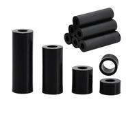 Rondelle d'espacement ronde en nylon noir - Vis d'espacement en plastique non filetées for vis M3 M4 M5 M6 M8 M10 M12(M10.2xOD16x50mmx10Pcs)