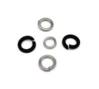 Rondelle élastique fendue, Kit d'assortiment de 320 rondelles de blocage fendues en acier inoxydable 304 noir, joints élastiques, M2-M8(304 Stainless Steel)