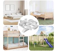 Rondelle en demi-lune Blanc Polypropylène Fixation Laveur quincaillerie vidaXL v