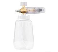 Rondelle en mousse avec bouteille de 1 l et connexion rapide 1/4, avec grande ouverture du col et base stable pour remplir le savon et dissoudre efficacement la saleté (transparent, 1 l)