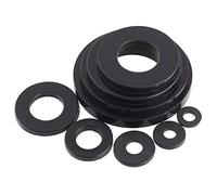 Rondelle en nylon - Joint d'étanchéité plat plaqué plastique noir for tailles M2 à M20(M10x20x2mm 100pcs)
