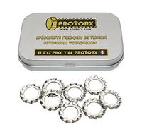 Rondelle Eventail Autobloquante M6, Boîte 50 Pièces Vis Inox | Griffe Vis Boulon Ecrou | Blocage Denté Acier A2 Anti-Rouille, DIN 6798, Boîte Rangement Vis PROTORX