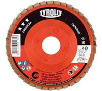 Rondelle éventail PREMIUM CERAMIC Ø 125 mm Granulométrie 40 droite Acier inoxydable CA