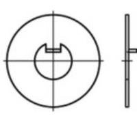 Rondelle frein décrou à ergot intérieur 50 mm acier 25 pc(s) TOOLCRAFT 107418