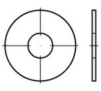 Rondelle large 12.5 mm 30 mm acier étamé par galvanisation 200 pc(s) TOOLCRAFT 159286