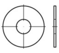 Rondelle large 8.4 mm 35 mm acier étamé par galvanisation 200 pc(s) TOOLCRAFT 159278
