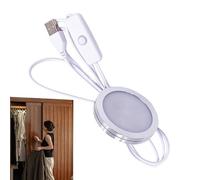 Rondelle lumineuse LED - Lampe d'armoire portable en aluminium USB, rechargeable, à intensité variable, pour bureau, placard, chevet | Cadeau d'éclairage créatif pour, famille, amis, maison et