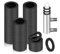 Rondelle Plastique Rondelle Nylon 10 mm x 15 mm Caoutchouc Rondelles pour Gonds de Porte Bague Paumelle 100 Pièces Noir