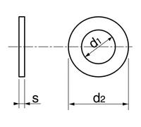 Rondelle plate découpée A4 DIN 125 A 16X30X3 boîte de 50 ACTON 6450816