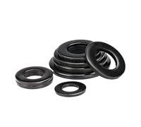 rondelle plate en acier au carbone, Rondelle plate en acier au carbone noir M2-M45 DIN125 Grade 8., joint plat, 1/2/5/10/20/50/100 pièces(M4x12x1 x50pcs)