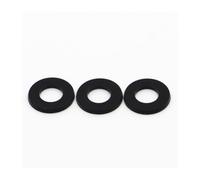 Rondelle plate en caoutchouc de silicone, Assortiment de 100 rondelles plates en plastique, d'épaulement nylon, entretoises planes M8, M10, M12 for vis(Black,100pcs M6x12x1.2mm)