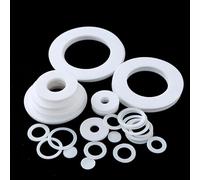 Rondelle plate en caoutchouc de silicone, Lot de 50 rondelles plates en PTFE, épaisseur 1,2 mm, joint d'étanchéité for manomètre, diamètre intérieur 5,14(8.5x3x2mm)