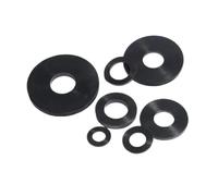 Rondelle plate en caoutchouc noir plastique M2 M2.5 M3 M4 M5, entretoise, joint d'isolation for vis et boulon(5x8x1mm(20pcs))