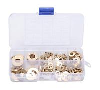 Rondelle plate en laiton 360pcs, M2 M2.5 M3 M4 M5 M6 M8 M10 Kit d'assortiment de bagues en métal plat en laiton, entretoise en laiton plat