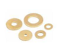 Rondelle plate en laiton massif, 200 pièces, M2 .5 M3 M4 M5 M6 M8-M24, joint d'étanchéité, entretoise circulaire, bonne Conduction thermique Pour Vis Et éCrous(M4x12x1)