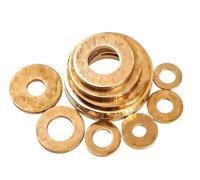 Rondelle plate en laiton massif M2 M2.5 M3 M4 M5 M6 M8 M10 M12 M14 M16 Joint en laiton brut en cuivre Cale de calage Bague d'espacement Méson circulaire(M4 x 10 x 1(50pcs))