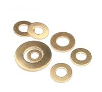 Rondelle plate en laiton massif M2 M2.5 M3 M4 M5 M6 M8 M10 M12 M14 M16 Joint en laiton brut en cuivre Cale de calage Bague d'espacement Méson circulaire(M4 x 12 x 1(20pcs))