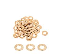 Rondelle plate en laiton massif M2 M2.5 M3 M4 M5 M6 M8 M10 M12 M14 M16 Joint en laiton brut en cuivre Cale de calage Bague d'espacement Méson circulaire(M4 x 9 x 1(100pcs))