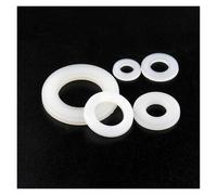 Rondelle plate en nylon blanc/noir, entretoise plane M2 .5 M3 M4 M5 M6 M8 M10 M12~ M24, joint d'étanchéité for vis, 0,5~3 mm(White,M5x8x1 x100pcs)
