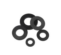 Rondelle plate en nylon blanc/noir, entretoise plane M2 M2,5 M3 M4 M5 M6 M8 M10 M12 à M24, joint d'étanchéité isolant for vis 0,5 à 3 mm(Black,M6x25x2 x20pcs)