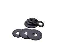 Rondelle plate en nylon, plastique blanc et noir, M2,5, M3, M4, M5, M6, M8, M10, M12, M14, M16, M18, M20, M22, M24 ; entretoise plane ; joint d'isolation.(Black,M5x15x1(10pcs))