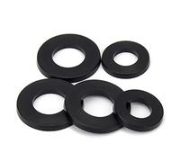 Rondelle plate en plastique en nylon noir blanc M2 M2.5 M3 M4 M5 M6 M8 M10 M12 M14 M16 M18 M20 M22 M24 Joints d'isolation Bague de joint d'espacement-M22 x 42 x 3 (2pcs),Noir