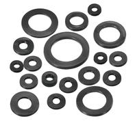 Rondelle plate en plastique et caoutchouc noir, 80/100 pièces, bague d'étanchéité for boulon M3 M4 M5 M6 M7 M8 M10 M12 M14 M16 M20 M24 M30 M31(M10x20x3mm,80Pcs)