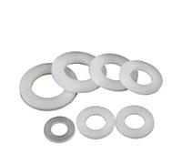Rondelle plate en plastique et Nylon blanc M2 M2.5 M3 M4 M5 M6 M8 M10 M12, joint plat, boulon à vis, rondelle d'isolation épaisseur 0.5/0.8/1mm(M2x6xThick(100pcs),Thick 1mm)