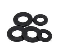 Rondelle plate en plastique nylon blanc noir M2 M2.5 M3 M4 M5 M6 M8 M10 M12 M14 M16 M18 M20 M22 M24 Joints d'isolation Joint d'étanchéité Bague d'espacement(Black,M12 x 22 x 1 (20pcs))