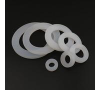 Rondelle plate en silicone, Bague d'étanchéité for rondelle de robinet, joint torique plat en silicone, épaisseur 3mm, 10 pièces(1/4 inch)