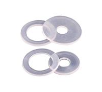 Rondelle plate en silicone, Rondelle plate en plastique Nylon Transparent, joint uni isolant M3 .5 M4 M5 .8 M6 M8 M10 M12 M14 M16 M18 M20(100Pcs M4x8.5x1)