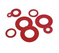 Rondelle plate isolante en Fiber de papier en acier rouge, 30 à 300 pièces, M2 M2.5 M3 M4 M5 M6 M8 M10 M12 M16 M18, joint d'étanchéité uni, Meson(300Pcs M2.5x5.5x1mm)