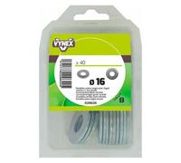 Rondelle plate large acier zingué Ø 16 mm - Paquet de 40