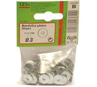 Rondelle plate large - acier zingué - D: 3 mm