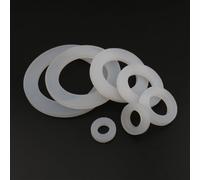 Rondelle plate ronde， Joints d'étanchéité en silicone absorbant les chocs, diamètre intérieur 6, 45 mm, rondelles plates en silicone, épaisseur 2, 3 mm, 10 pièces(18 x 45 x 3mm)