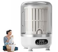 Rondelle rechargeable compacte, soins UV-C et panier détachable, 25,5 cm à l'épreuve des éclaboussures pour la séparation du soutien-gorge/culotte, pas d'installation white