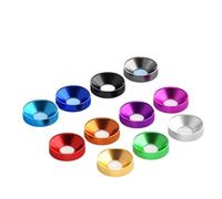 Rondelle ronde plate fraisée en aluminium coloré M2-M8