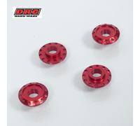 Rondelle Spacer Aluminium Drc T12 Anodisé Rouge Pour Moto Cross Enduro Tuning Racing