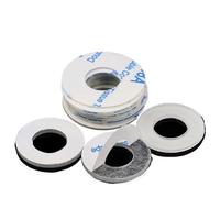 Rondelle transparente en plastique dur PVC, adhésif simple face, tampon plat rond, entretoise d'anneau isolant pour vis, écrous, tiges filetées(12x20x1(50pcs))