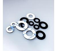 Rondelle transparente noire en PVC Feuille de joint en plastique adhésive simple face Isoler Rondelle en polyamide M2 M2.5 M3 M4 M5 M6 M10 M12-M10x20x1mm (50pcs),Noir