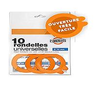 Rondelle universelle Le Parfait 2 oreilles Ø70 sachet 10