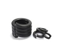 Rondelles 1/10/50/100 pièces argentées en acier inoxydable à ressort carbone Joints de verrouillage fendus Anneaux élastiques M1.6 M2 .5 M3 M4 M5 M6 M8 M10 M12-24 fixation(Grade 10.9 Black,M10(10PCS))