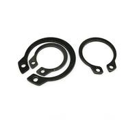 Rondelles 10/25/50 pièces M3 à M40 en acier inoxydable noir 65 mn, bague de retenue d'arbre manganèse, joint d'étanchéité, roulement, circlip externe type C(Manganese Steel,M26 10pcs)