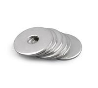 Rondelles 2/5/25/50 pièces, rondelles argentées en acier inoxydable, grandes tailles, surdimensionnées, larges, plates, joints unis, M2.5 M3 M4 M5 M6 M8 M10 M12 M14 M16. de fixation(M2.5 50pcs)