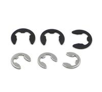 Rondelles 5/10/50 pièces M1.2 .5 M2 M3 M4 M5 M6-M15 noires 65Mn, rondelles en acier inoxydable, tige de retenue externe, clip E, circlip, joint fixation(304 Stainless Steel,M1.5 50pcs)