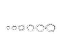 rondelles à dents internes en acier inoxydable Rondelles de verrouillage à dents internes et externes, en acier inoxydable M3-M30, rondelle dentelée métal, 5 50 pièces(Internal sawtooth,M16 10pcs)