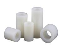 Rondelles creuses d'espacement non filetées en nylon noir et blanc M3 M4 M5 M6 M8 M10, diamètre 3,2 4,2 5,4 6,2 8,2 10,5, 20/40/50/100 pièces(WHITE,Length 7mm,40pcs M6 (OD 11mm))